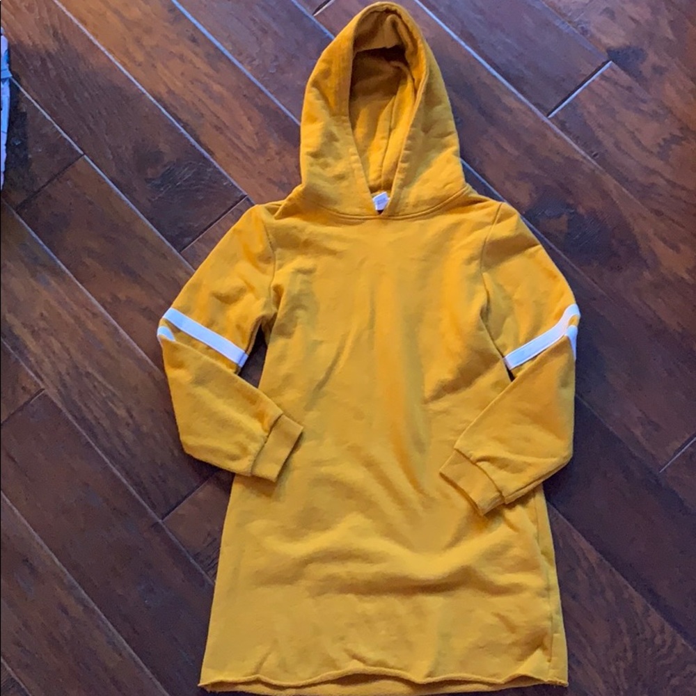 Forever 21: Gold Long-Sleeve Dress with a Hood